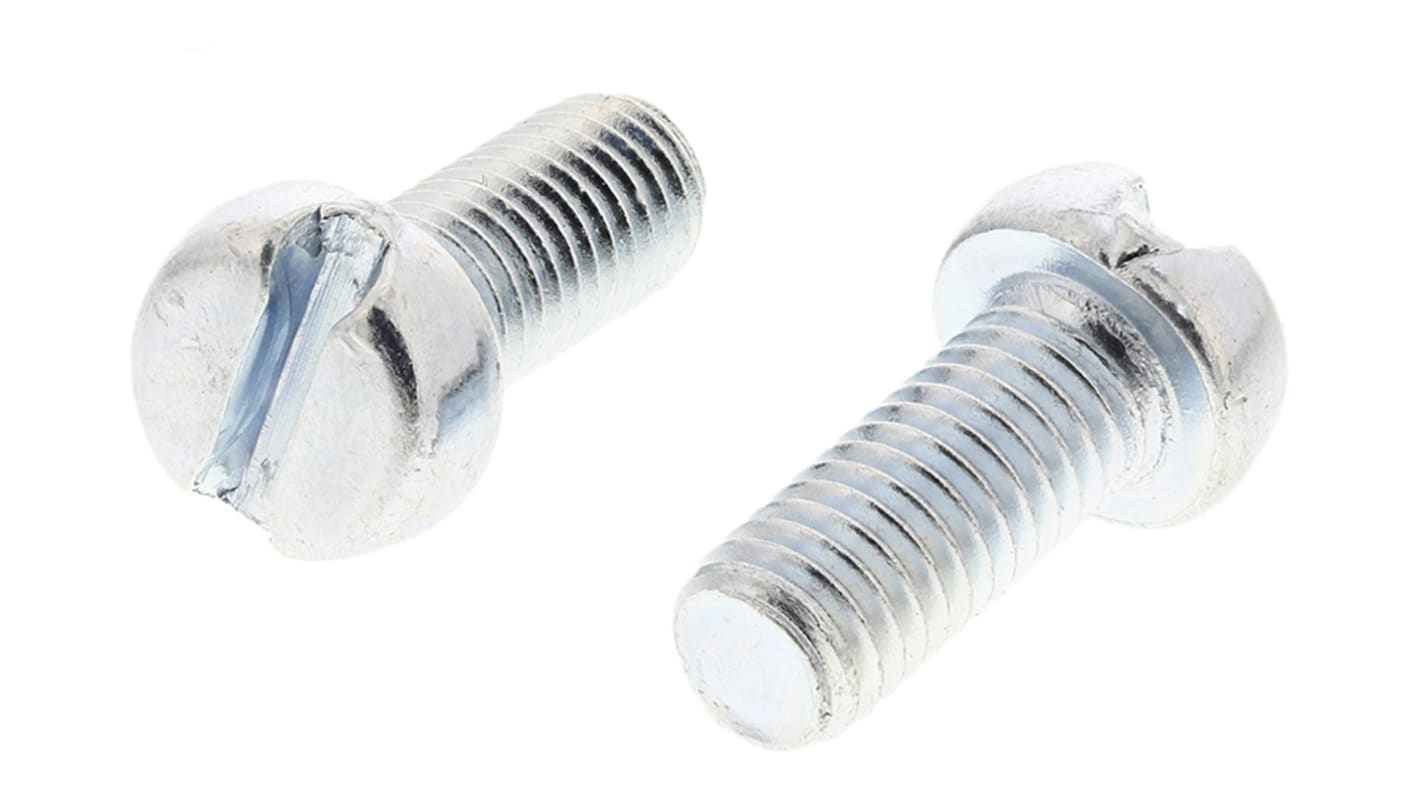 RS PRO Slot  Cheese Head Steel Machine Screws DIN 84, M5x12mm