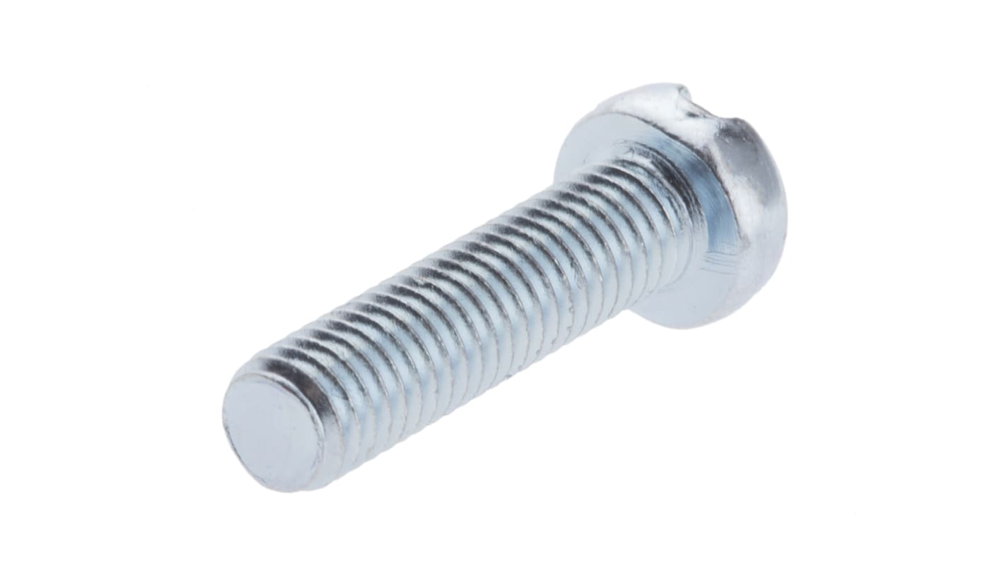 RS PRO Slot  Cheese Head Steel Machine Screws DIN 84, M5x20mm