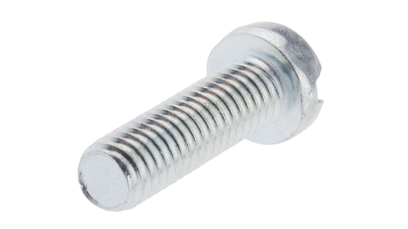 RS PRO Slot  Cheese Head Steel Machine Screws DIN 84, M6x20mm