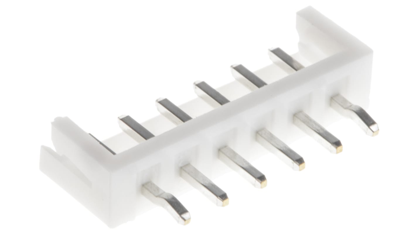 Conector macho para PCB JST serie EH de 6 vías, 1 fila, paso 2.5mm, para soldar, Montaje en orificio pasante