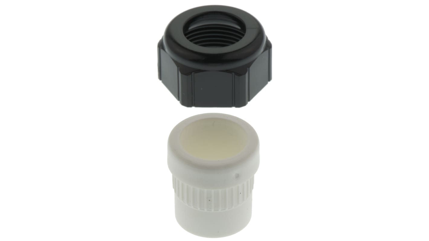 Harting Han Series White Plastic Cable Gland, M25 Thread, 14mm Min, 17mm Max, IP68