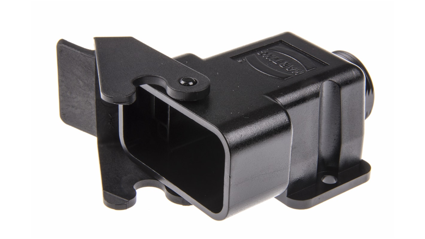 Harting, Dust Protection Cover Connector Housing Surface Mount Socket, 4P+2E, Screw Down Termination