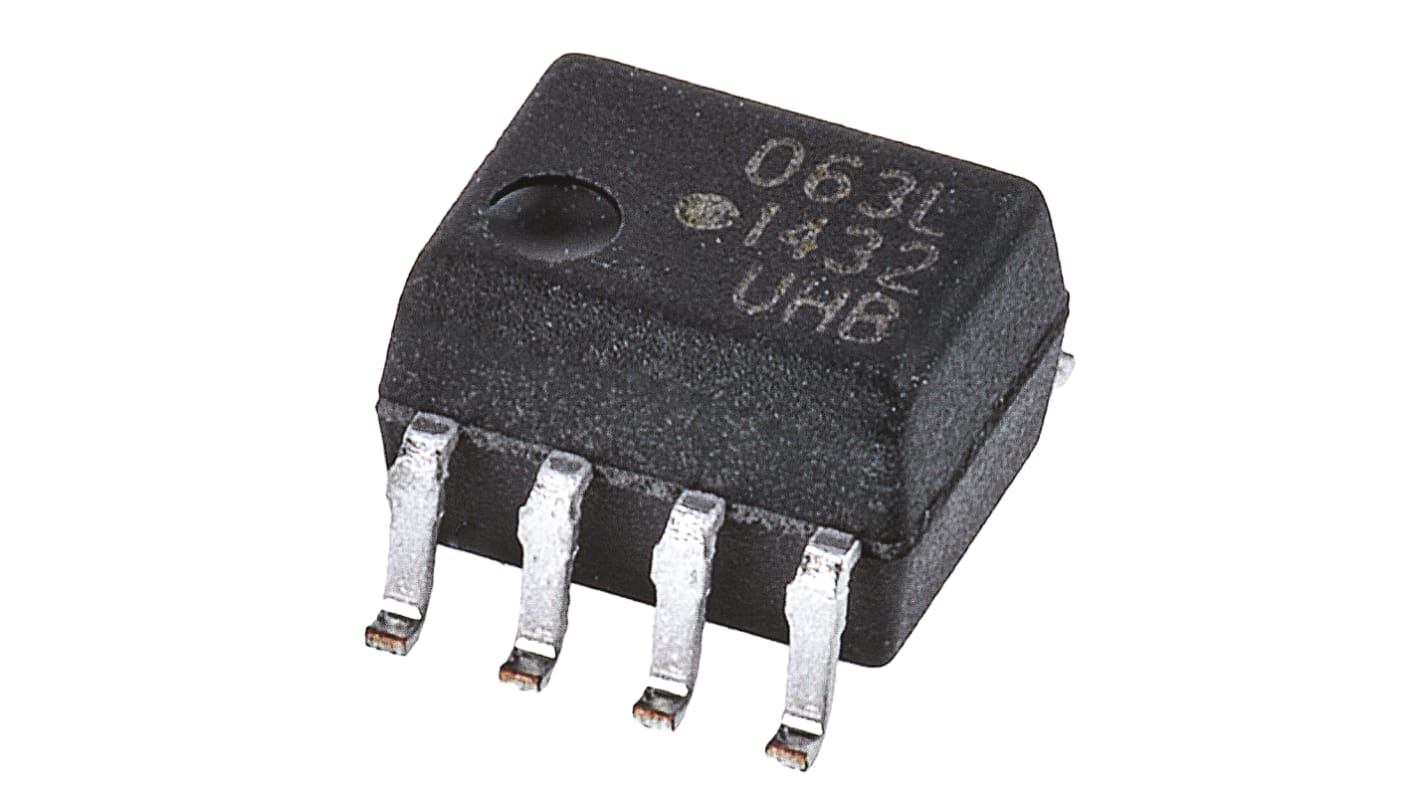 Broadcom, HCPL-063L-000E DC Input Transistor Output Dual Optocoupler, Surface Mount, 8-Pin SOIC