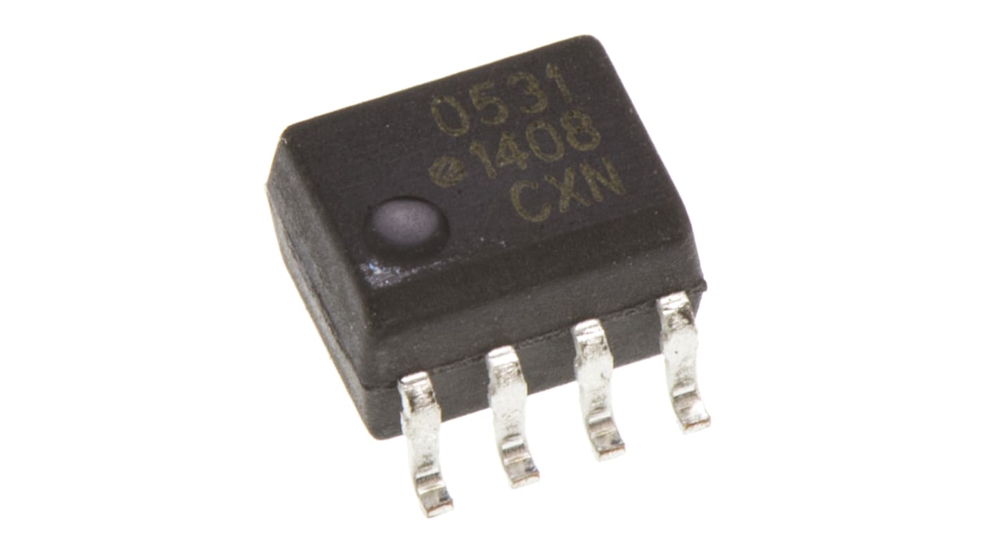 Fotoaccoppiatore Broadcom, 2 canali, Montaggio superficiale, uscita Transistor 19%, 8 Pin