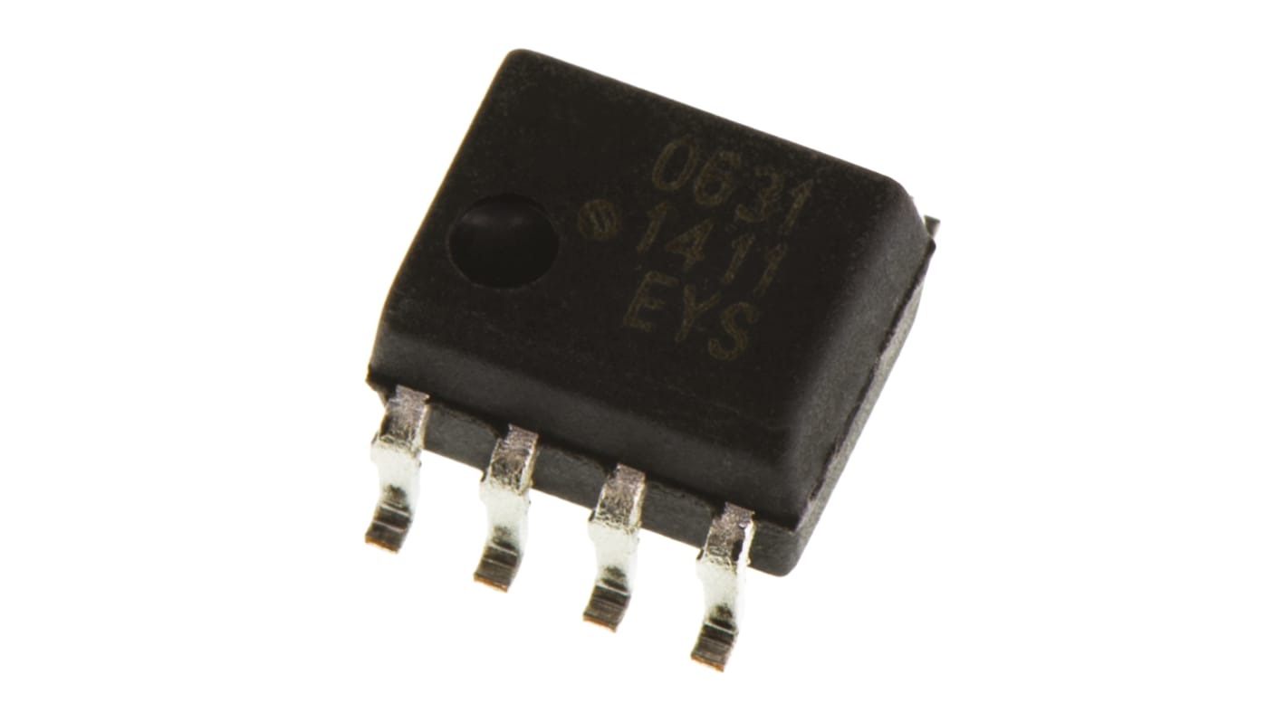 Broadcom SMD Dual Optokoppler DC-In / Transistor-Out, 8-Pin SOIC, Isolation 3,75 kV eff