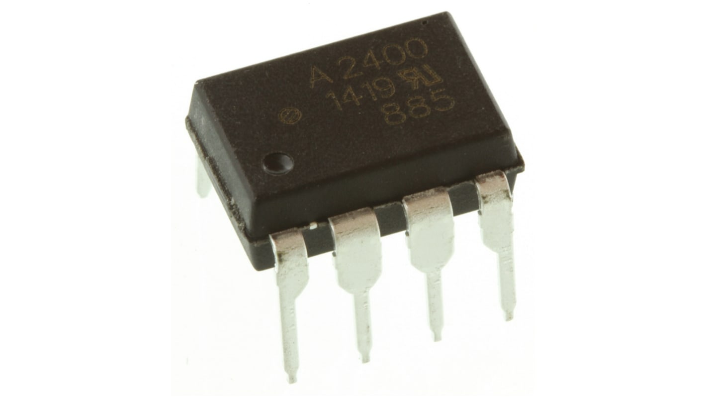 Optoacoplador Broadcom HCPL de 1 canal, Vf= 1.55V, Viso= 3,75 kVrms, IN. DC, OUT. Puerta Lógica, mont. pasante,