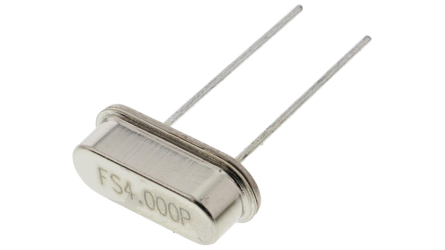 Quarzo Fox Electronics, 4MHz, ±30ppm, Su foro, 2 pin