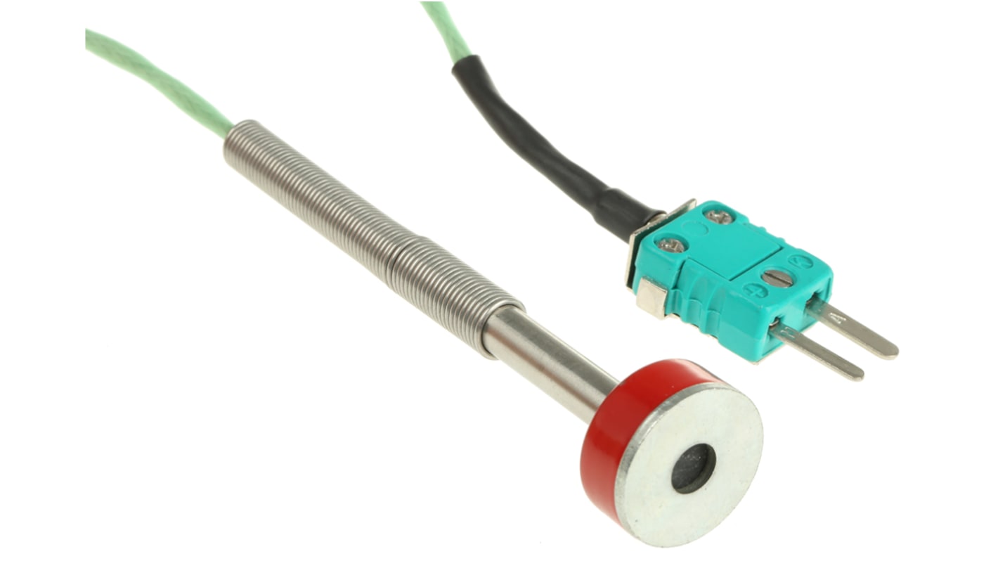 Termopar tipo K RS PRO, Ø sonda 6mm x 2m, temp. máx +250°C, cable de 2m, conexión , con conector miniatura