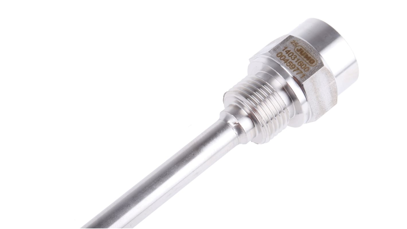 Jumo, 1/2 BSP Thermowell for Use with Thermocouple, 10mm Probe