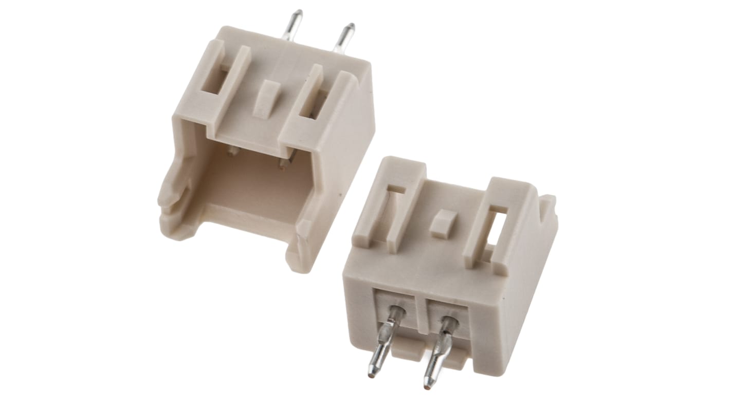 Conector macho para PCB JST serie XA de 2 vías, 1 fila, paso 2.5mm, para soldar, Montaje en orificio pasante