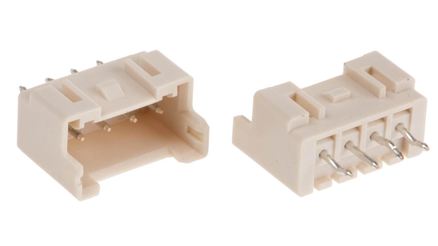 Conector macho para PCB JST serie XA de 4 vías, 1 fila, paso 2.5mm, para soldar, Montaje en orificio pasante