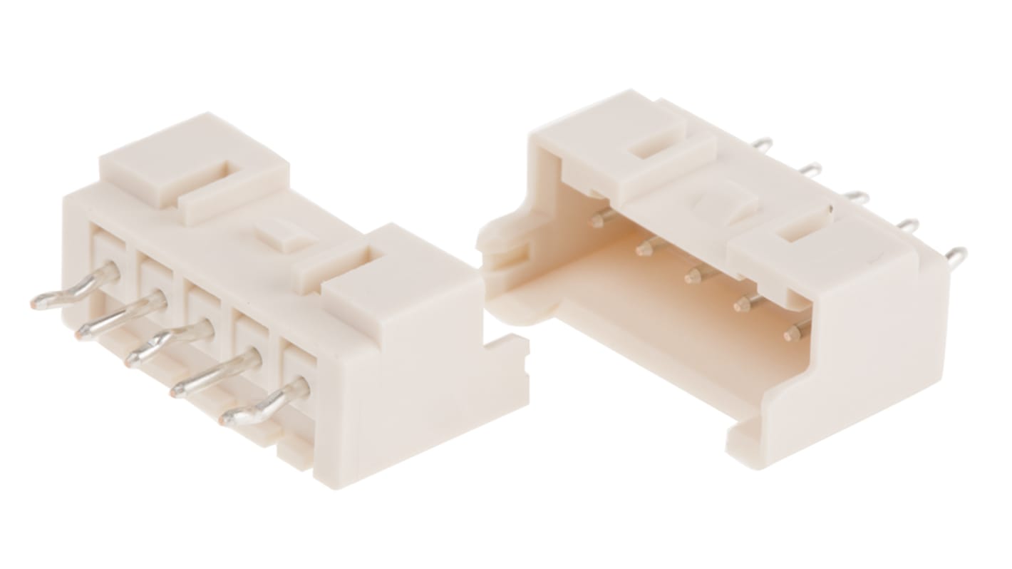 Conector macho para PCB JST serie XA de 5 vías, 1 fila, paso 2.5mm, para soldar, Montaje en orificio pasante