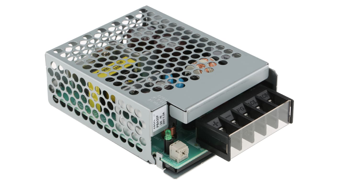 Cosel Switching Power Supply, PBA30F-24-N, 24V dc, 1.3A, 31W, 1 Output, 110 → 370 V dc, 85 → 264 V ac