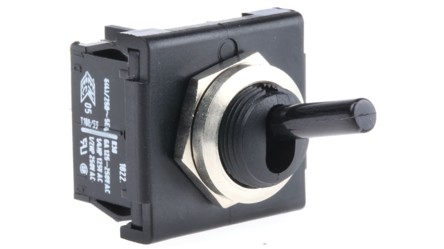 Marquardt Toggle Switch, Panel Mount, On-Off, DPST, Tab Terminal
