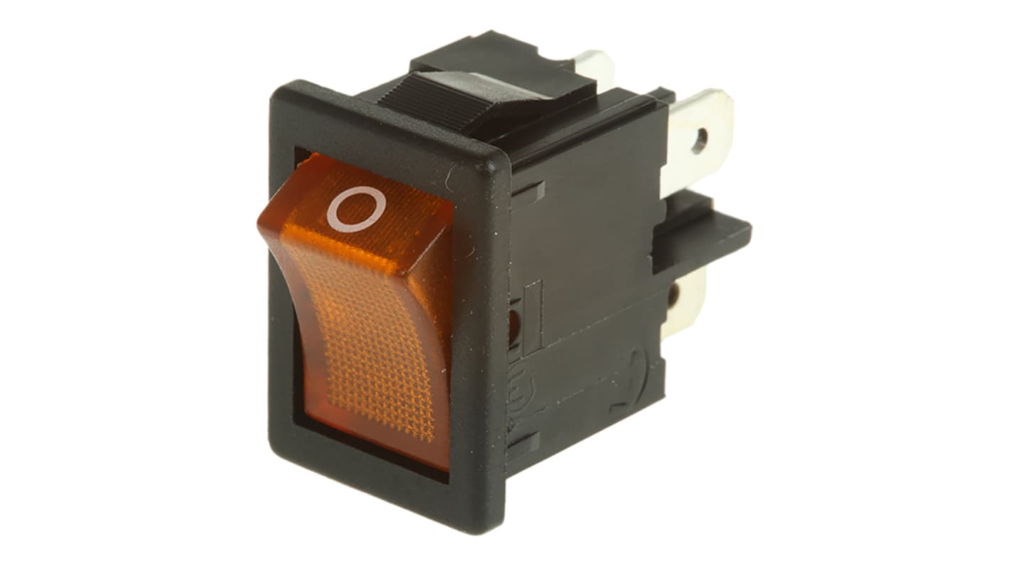 Marquardt Illuminated DPST, On-Off Rocker Switch Panel Mount