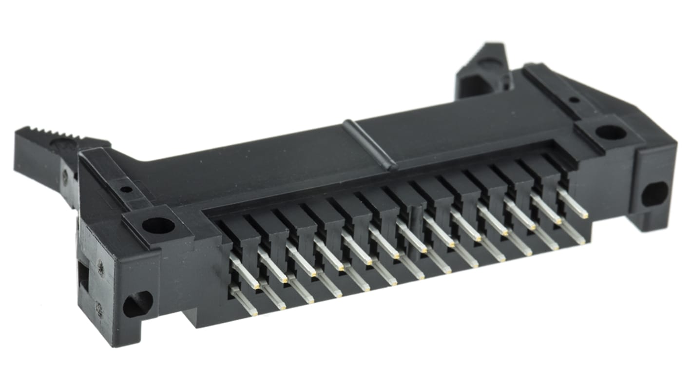 Hirose HIF3B Series Straight Through Hole PCB Header, 26 Contact(s), 2.54mm Pitch, 2 Row(s), Shrouded