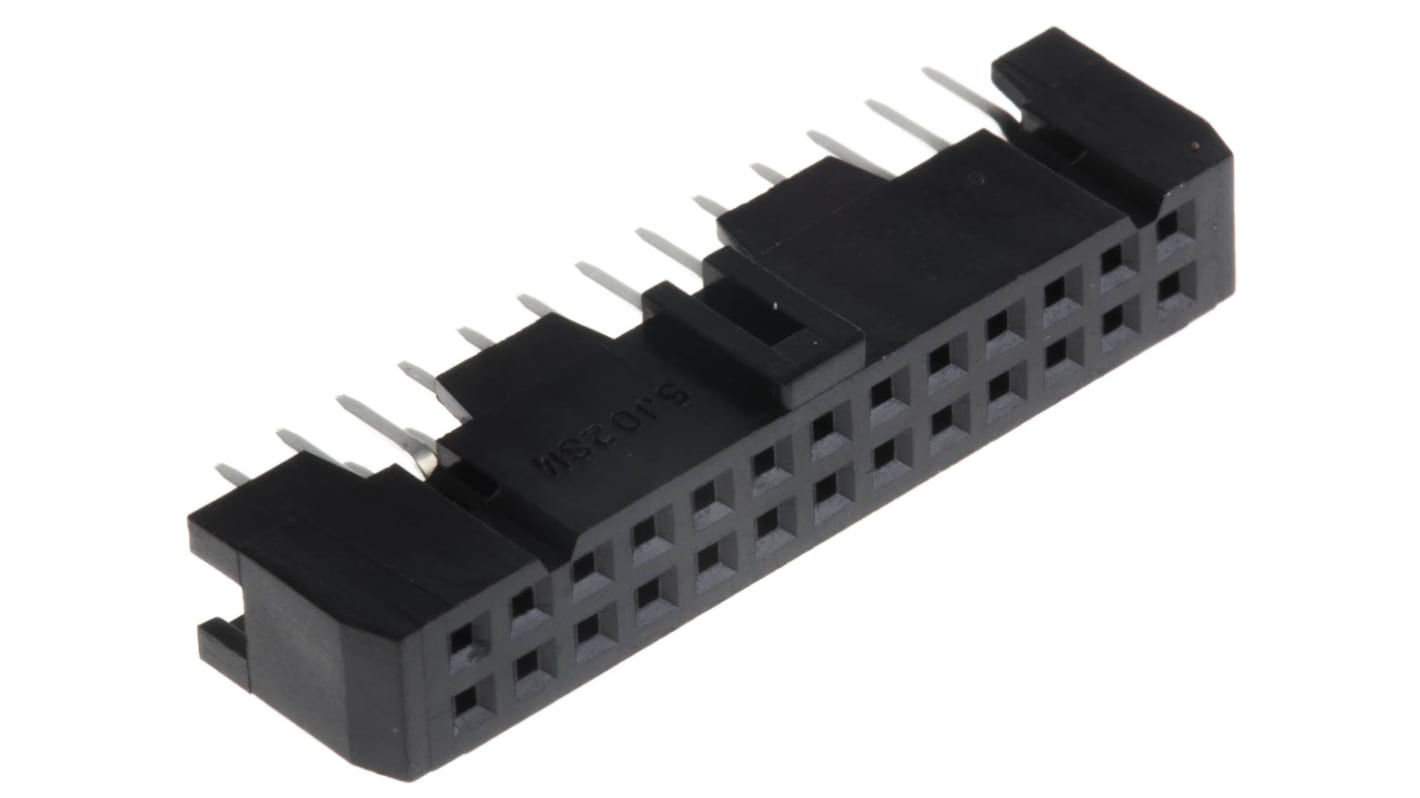 Hirose HIF3FB Series Straight Through Hole Mount PCB Socket, 26-Contact, 2-Row, 2.54mm Pitch, Solder Termination