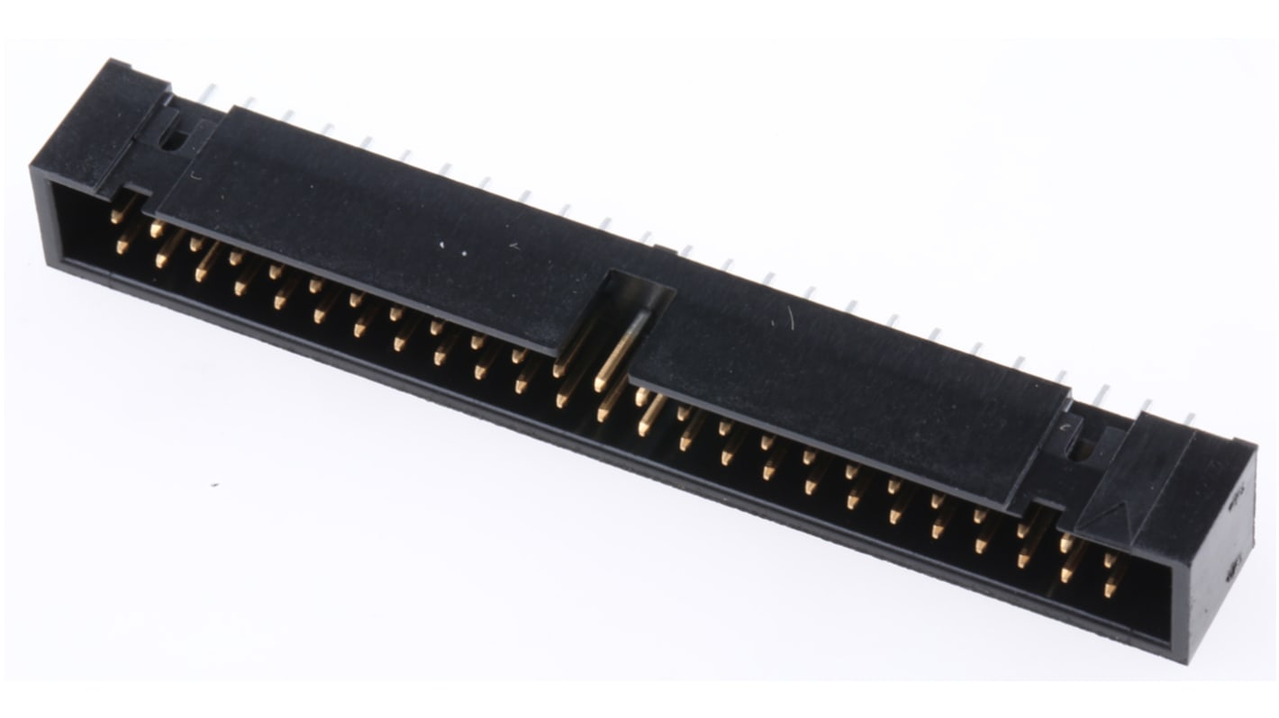 Hirose HIF3FC Series Straight Through Hole PCB Header, 50 Contact(s), 2.54mm Pitch, 2 Row(s), Shrouded