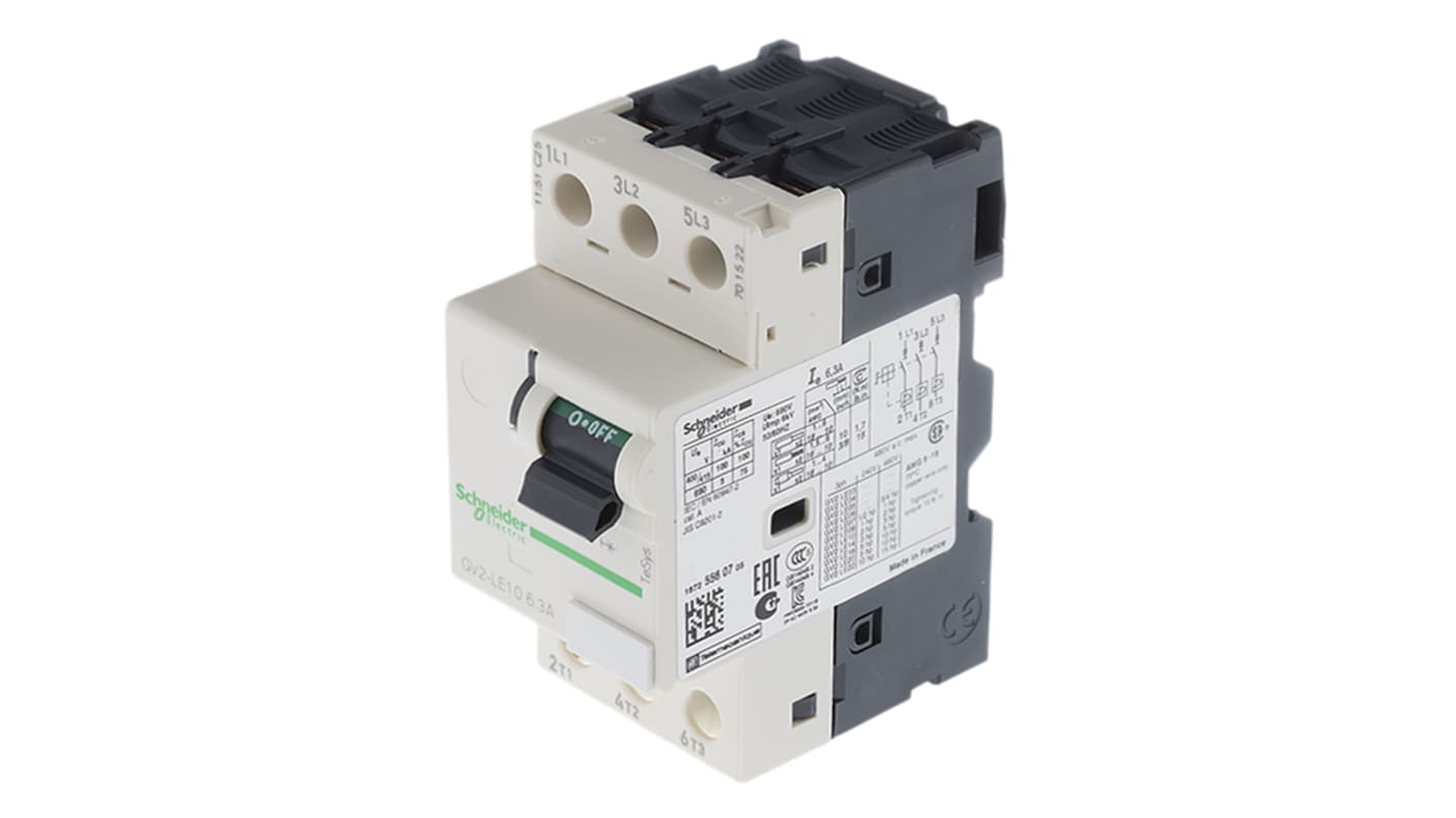 モータ保護回路ブレーカ Schneider Electric 6.3 A TeSys