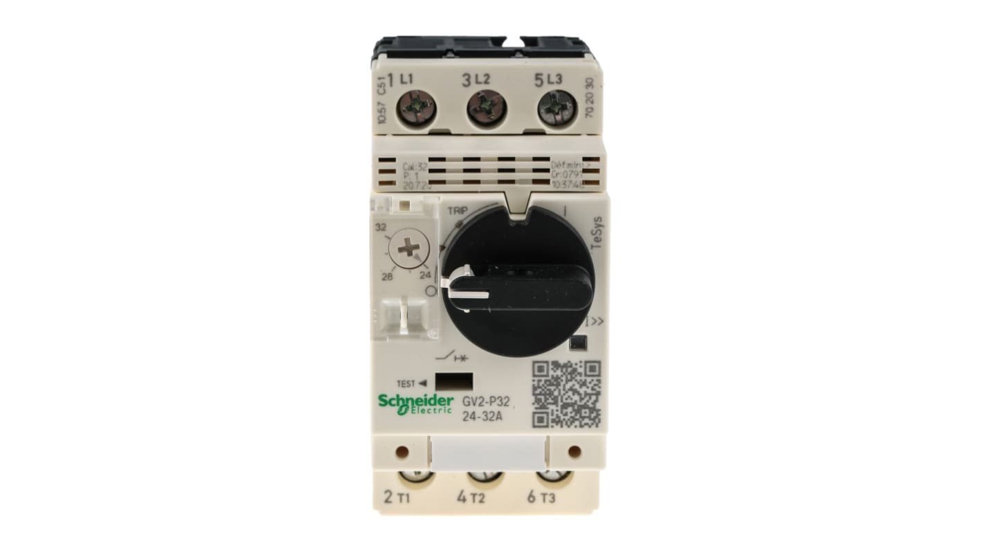 Disjoncteur moteur Schneider Electric TeSys GV2P 24 → 32 A.