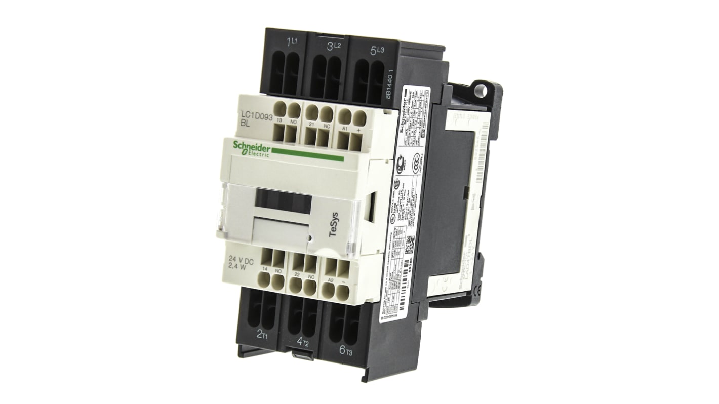 Schneider Electric LC1D Series Contactor, 24 V dc Coil, 3-Pole, 9 A, 4 kW, 3NO, 690 V ac