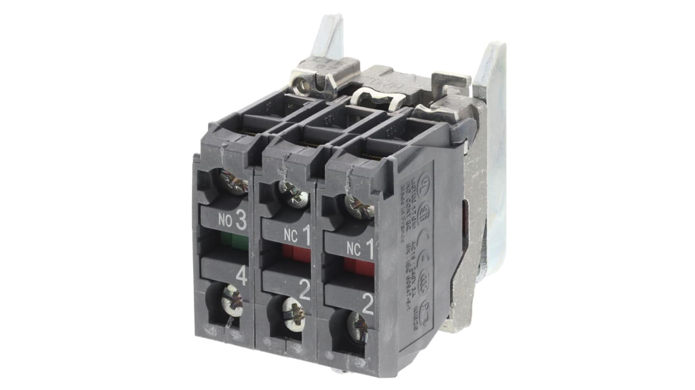 Schneider Electric Harmony XB4 Kontaktblock, 1 Schließer + 2 Öffner, 600V Schraubanschluss