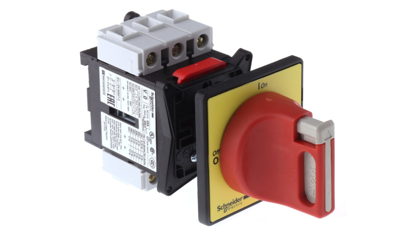 Interruptor seccionador, 3P, 3 NA, Corriente 25A, Potencia 15W, IP20, IP65 TeSys