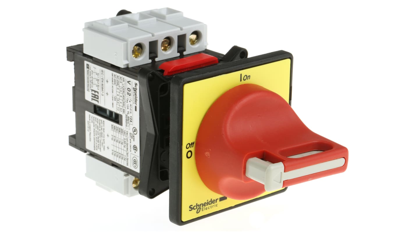 Interruptor seccionador, 3P, 3 NA, Corriente 12A, Potencia 7,5kW, IP20, IP65 TeSys