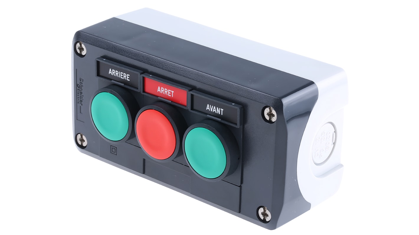 Botón pulsador con carcasa Schneider Electric Retorno por Resorte Roscado 10A IP66, IP67, IP69K Harmony XALD