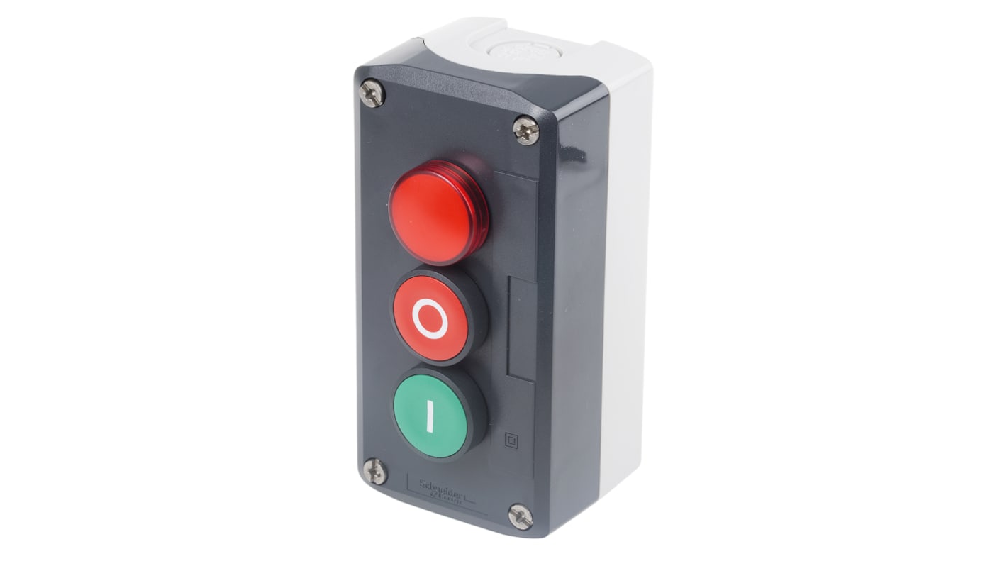 XALD363B Schneider Electric Spring Return Enclosed Push Button SPST, SPST, Polycarbonate
