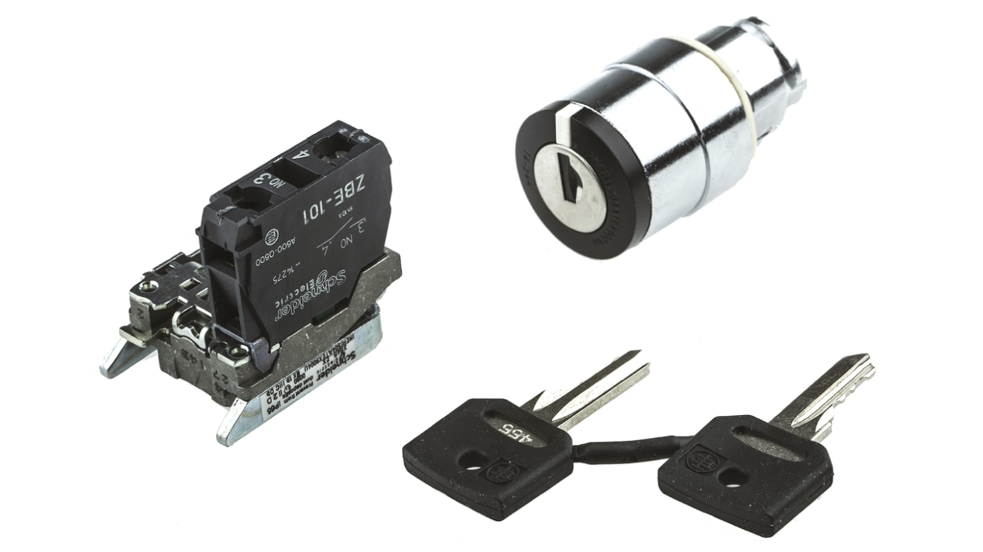 IP65 Key Switch, 1NO 2-Way