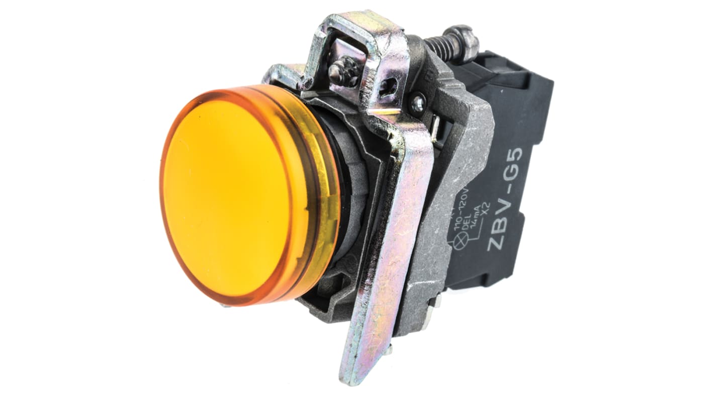 XB4BVG5 Schneider Electric, Harmony XB4, Panel Mount Orange Universal