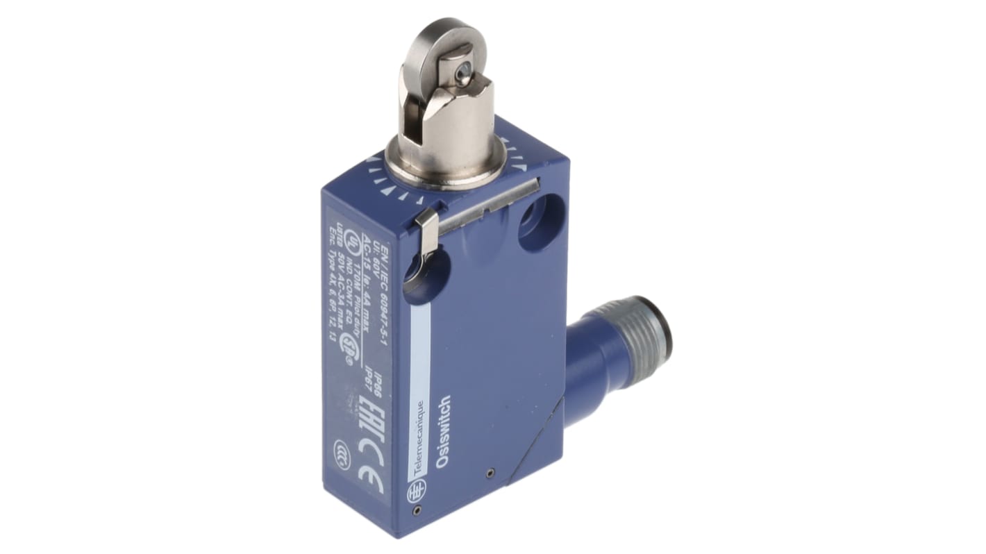 Telemecanique Sensors OsiSense XC Series Roller Plunger Limit Switch, NO/NC, IP66, IP67, IP68, DP, Zinc Alloy Housing,