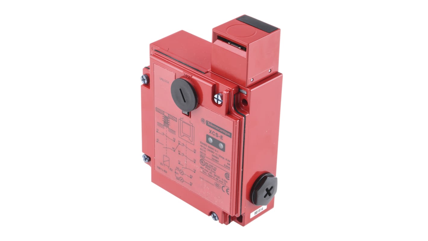 Telemecanique Sensors XCS-B Series Solenoid Interlock Switch, Power to Lock, 24V ac/dc, Actuator Included