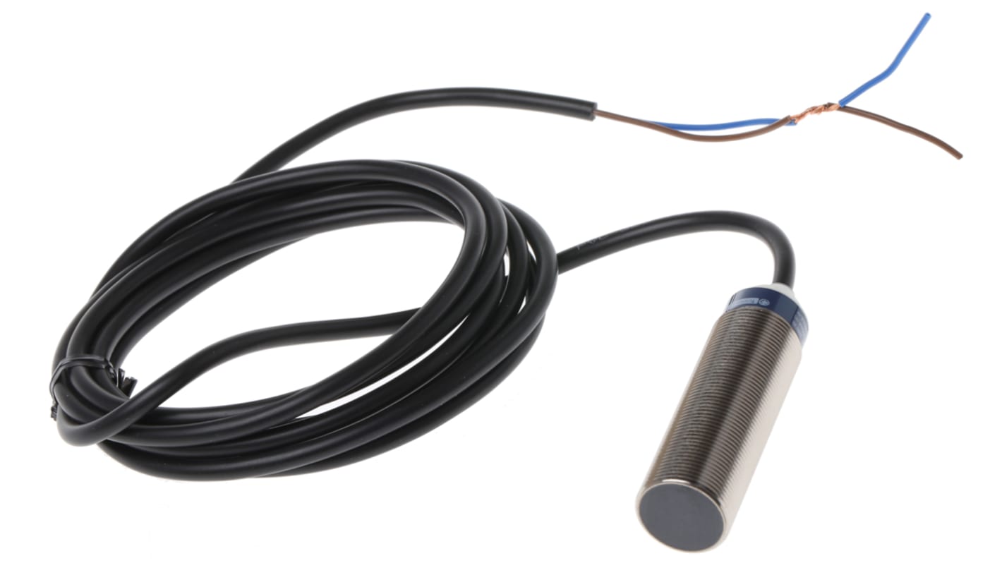 Telemecanique Sensors Inductive Barrel-Style Proximity Sensor, M18 x 1, 8 mm Detection, 20 → 264 V ac/dc, IP69K