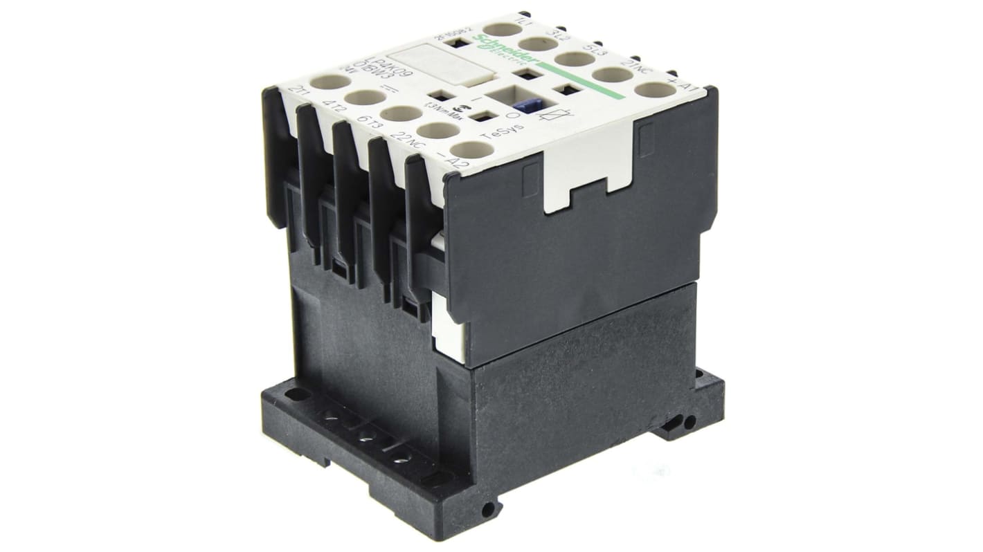 Schneider Electric LP4K Series Contactor, 24 V dc Coil, 3-Pole, 9 A, 4 kW, 3NO, 690 V ac