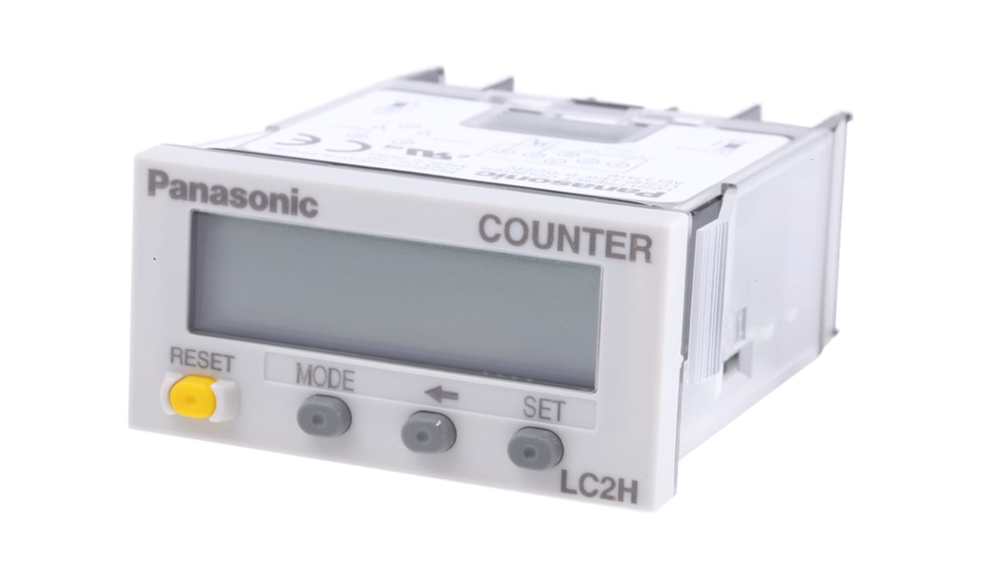 Contatore Panasonic, Secondi, 30Hz, display LCD 8 cifre, 24 V c.c.