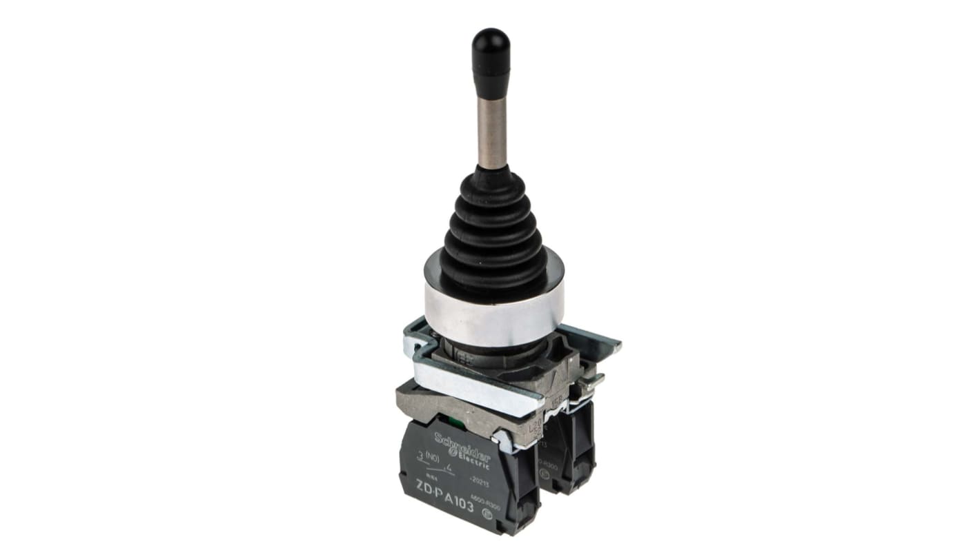 Interruttore joystick Schneider Electric XD4PA22 Ritorno a molla, tenuta IP66, assi 2