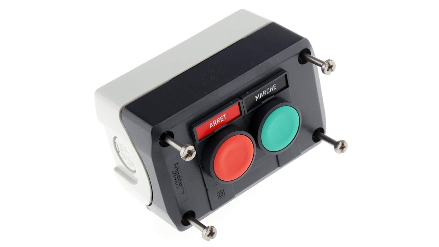 XALD211 Schneider Electric Spring Return Enclosed Push Button, Polycarbonate, IP66, IP67