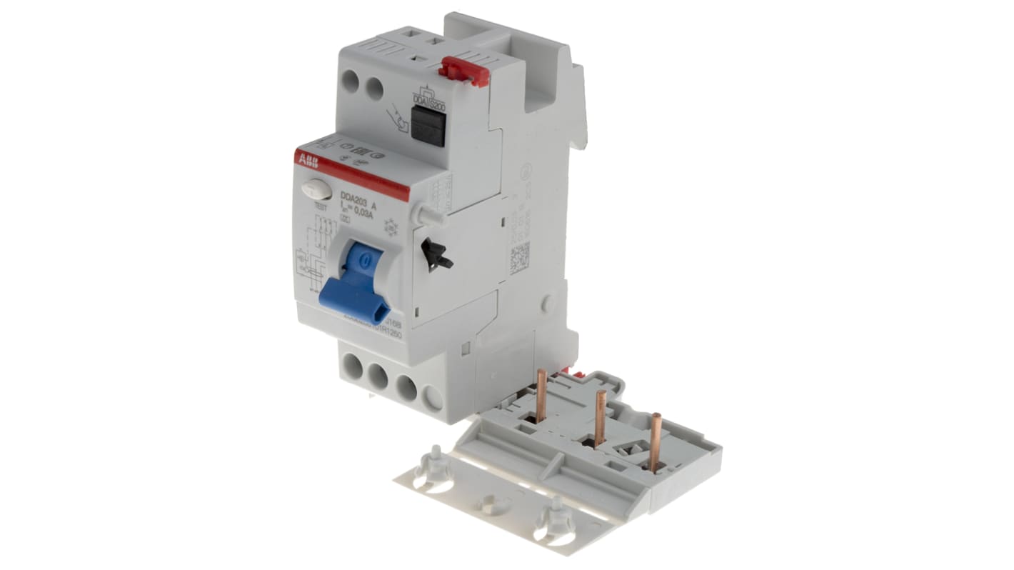 ABB DDA 200 A RCD, 25A, 3 Pole, 30mA, Type A, 230/400V