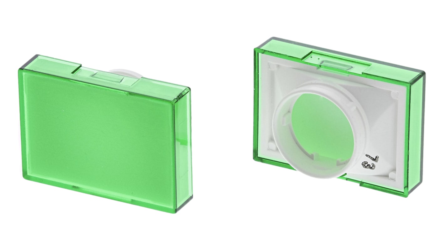 Omron Green Rectangular Push Button Lens for Use with A16 Series LED/Incandescent Lamp Push Button Switch