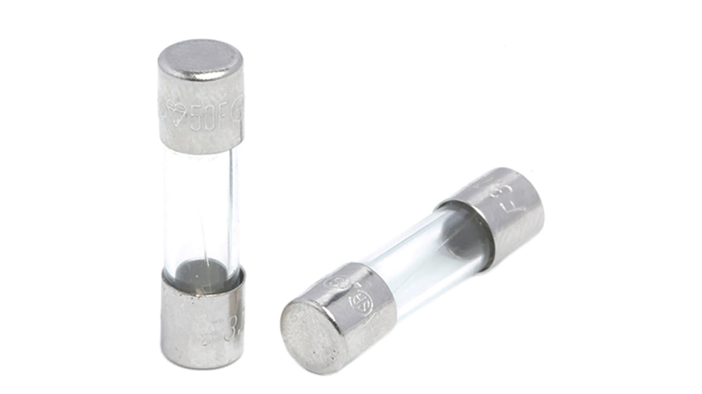RS PRO 3.15A F Glass Cartridge Fuse, 5 x 20mm RS
