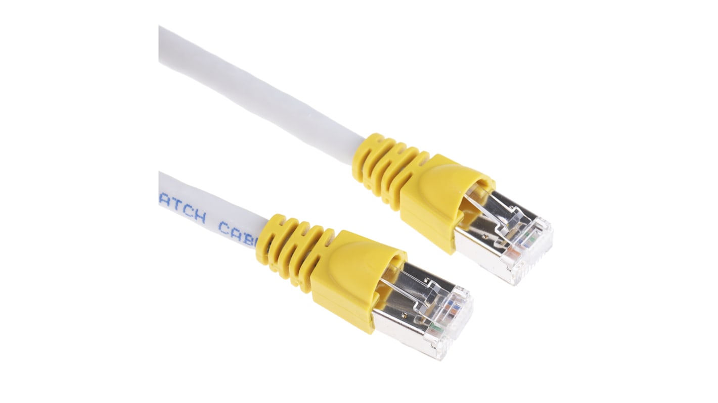 Cable Ethernet Cat6a cruzado S/FTP Telegartner de color Gris, long. 3m, funda de LSZH