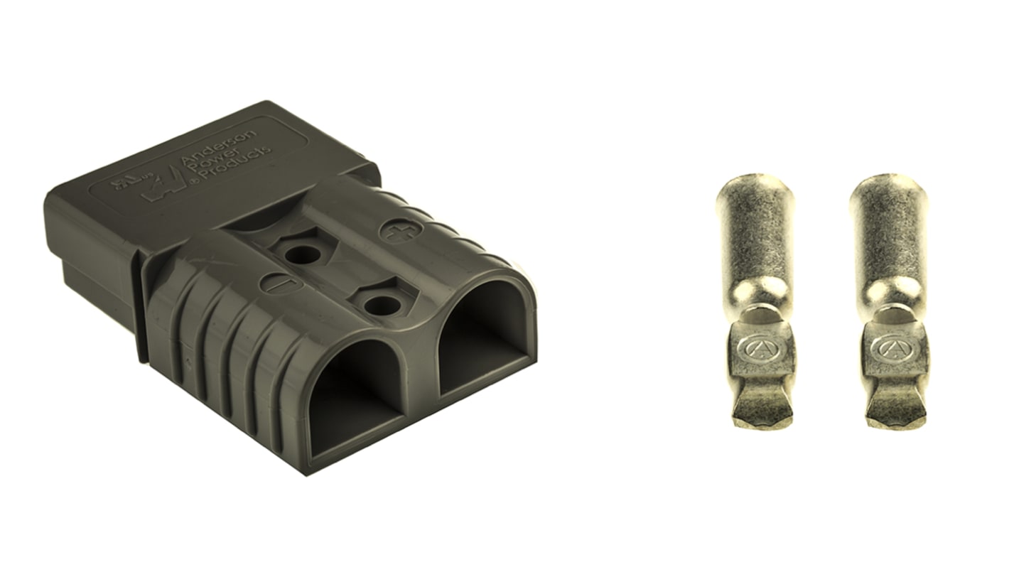 Conector de batería Anderson Power Products SB de 2 vías, de color Gris, 60 V, 120A