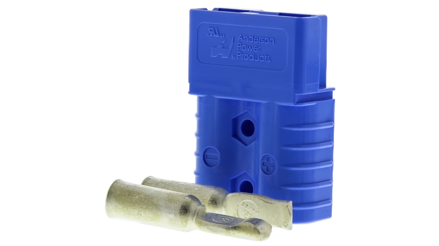 Conector de batería Anderson Power Products SB de 2 vías, de color Azul, 60 V, 120A