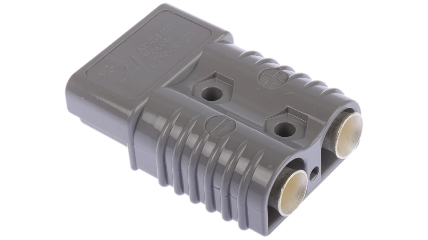 Conector de batería Anderson Power Products SB175 de 2 vías, de color Gris, 60 V, 175A, montaje Borne pasante