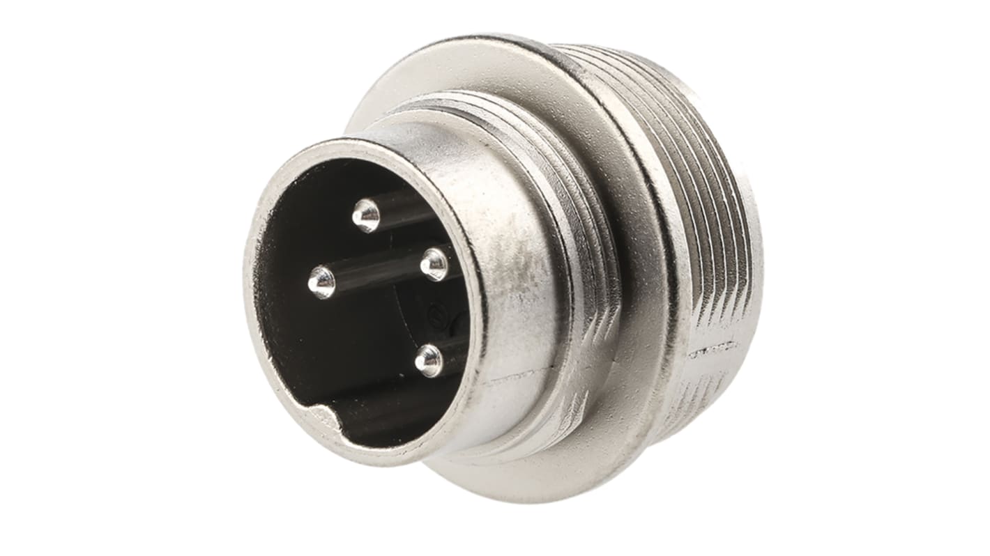 Amphenol, signalmate C091 4 Pole M16 Din Plug, 5.0A, 300 V IP40, Screw On, Panel Mount