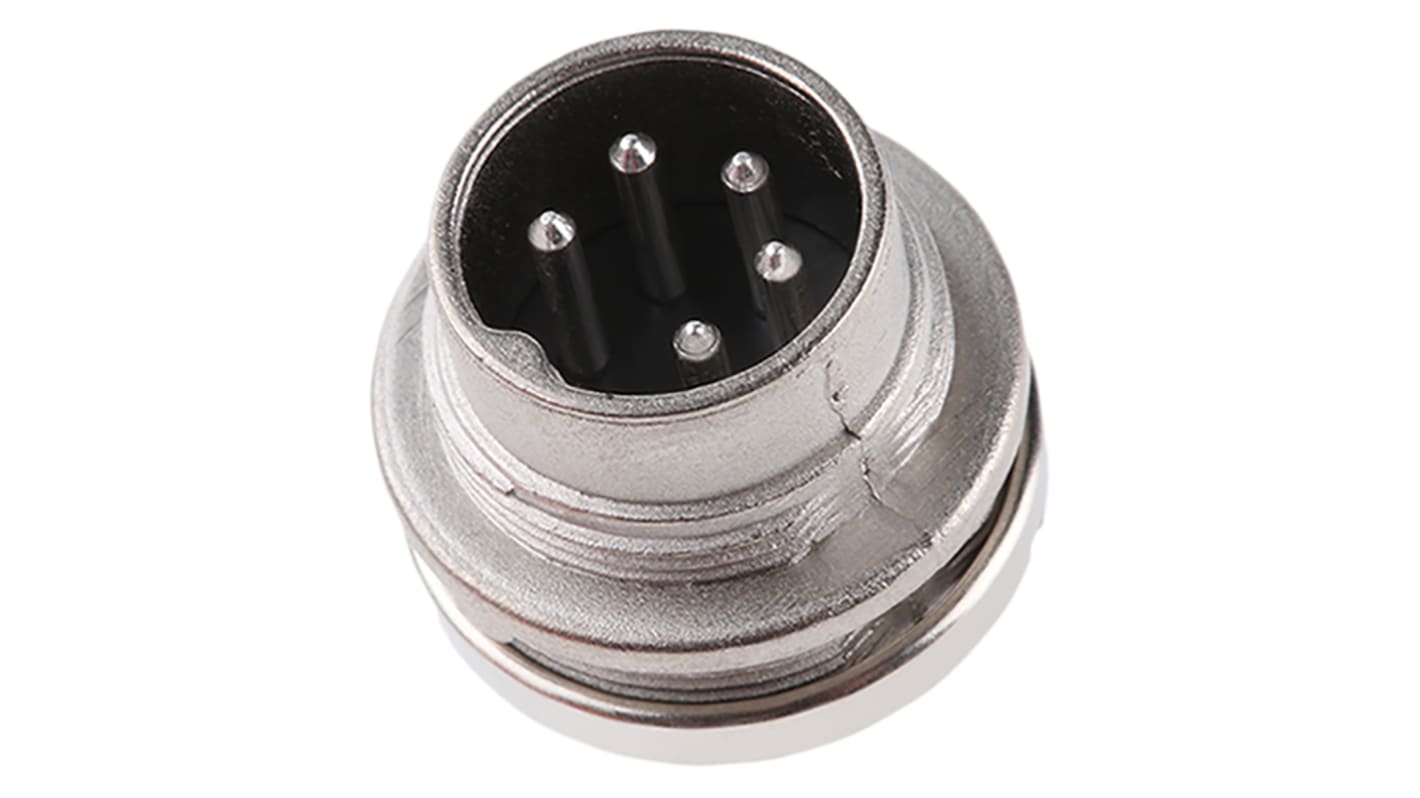 Amphenol Industrial, signalmate C091 5 Pole M16 Din Plug, 5.0A, 300 V IP40, Screw On, Panel Mount