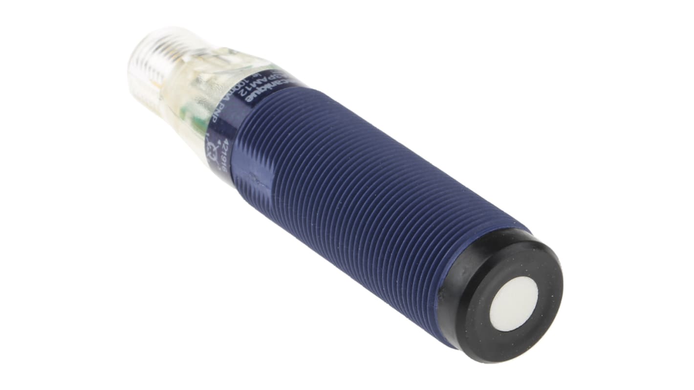 Telemecanique Sensors Ultrasonic Barrel-Style Proximity Sensor, M18 x 1, 50 → 500 mm Detection, PNP Output, 12