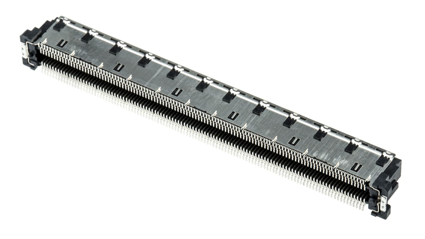 TE Connectivity Free Height Series Straight Surface Mount PCB Header, 220 Contact(s), 0.5mm Pitch, 2 Row(s), Shrouded